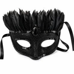 Masker zwart met tule