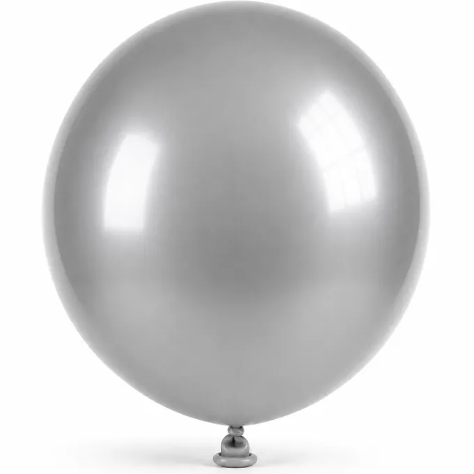 Mega Ballon Chrome - Zilver - 60cm - 1 stuk