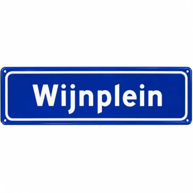 Metalen bord Wijnplein