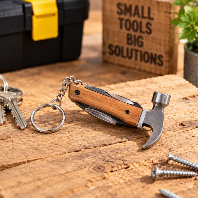 Mini houten hamer multitool