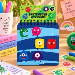 Monster Schetsboek met Stickers