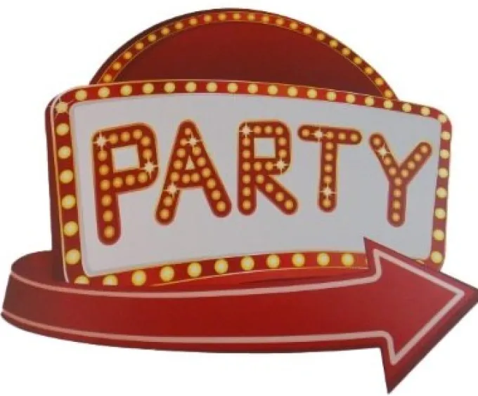 Muurdecoratie Party rood/wit