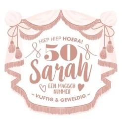 Muurdecoratie Sarah 50 jaar XL