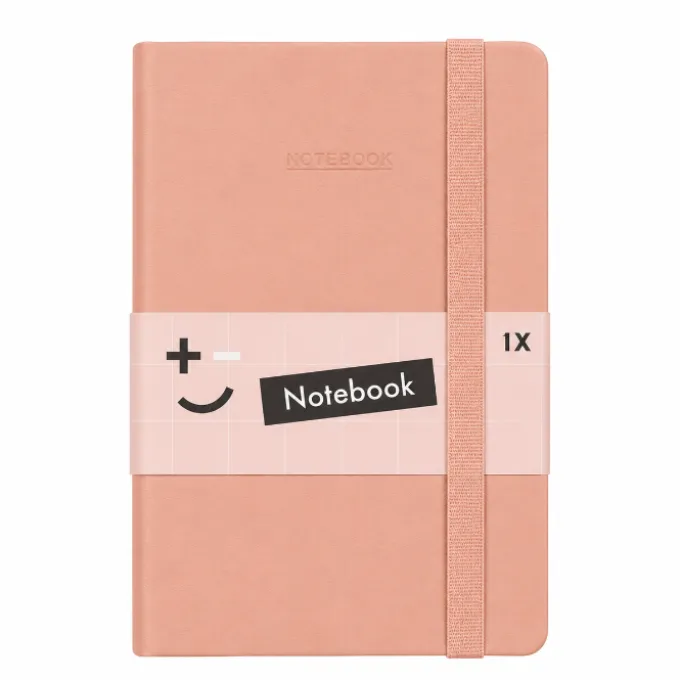 Notitieboek glitter roze A4