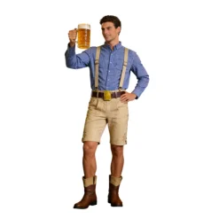Oktoberfest blouse man blauw - maat M