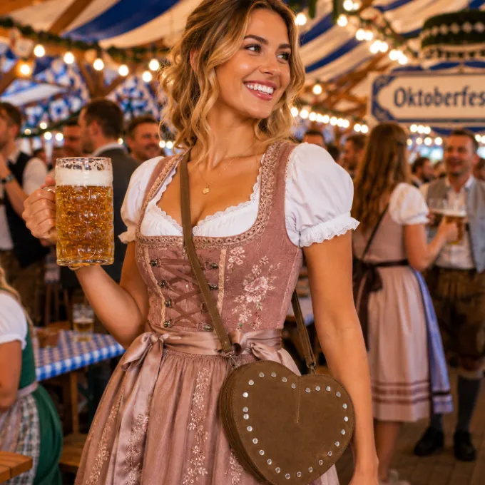 Oktoberfest schoudertas in hartvorm