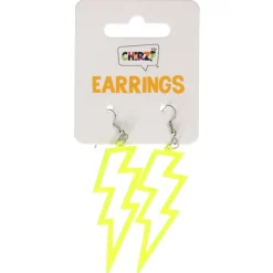 Oorbellen flash neon geel