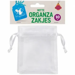 Organza zakjes wit 10 stuks