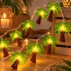 Palmboom lichtsnoer groen/bruin 10 lichten 2m