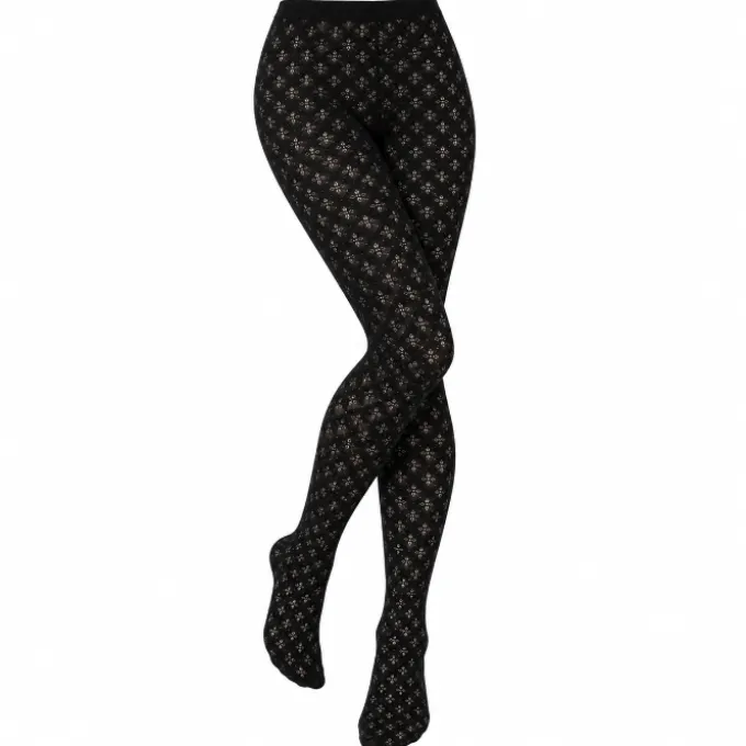 Panty glitter zwart one size