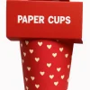 Papieren bekers hart 250ml - 8 stuks