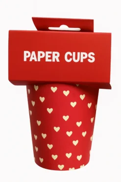 Papieren bekers hart 250ml - 8 stuks