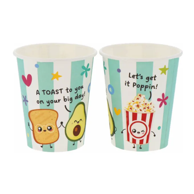 Papieren bekers Kawaii (8 stuks)
