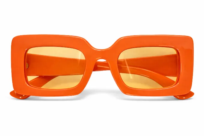 Partybril breed oranje