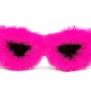 Partybril fluffy neon roze