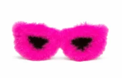 Partybril fluffy neon roze