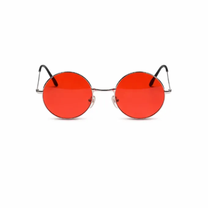 Partybril hippie rood