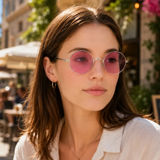 Partybril hippie roze