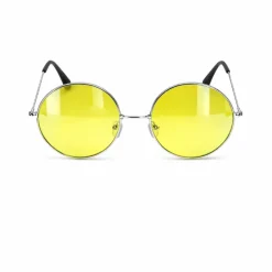 Partybril hippie XL geel