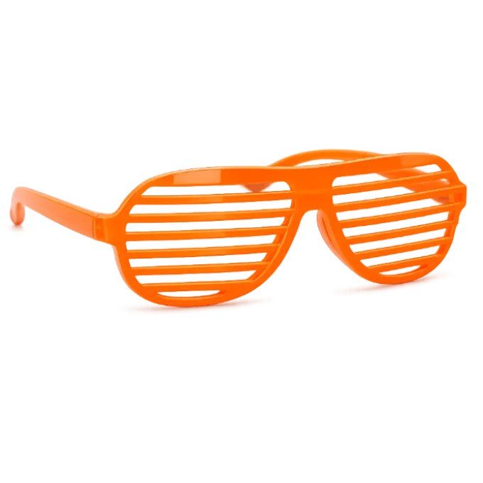Partybril shutter oranje