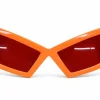 Partybril vlinder oranje