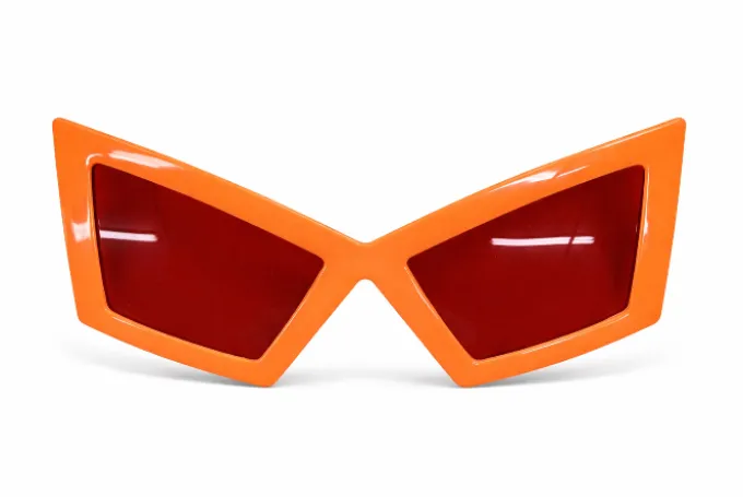 Partybril vlinder oranje