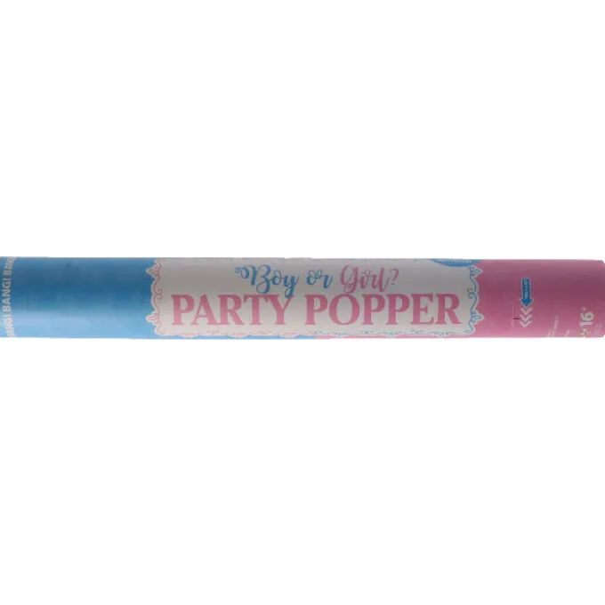 Party popper gender reveal - blauw