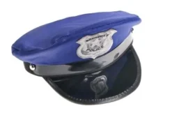 Pet politie met embleem blauw