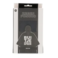 Poncho Buitje zwart/wit