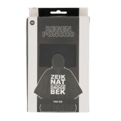Poncho Zeiknat herbruikbaar zwart/wit one size