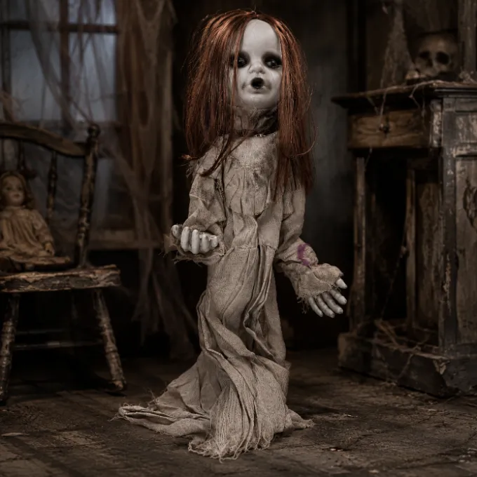 Pop Halloween creepy hangend licht en geluid - 99 cm