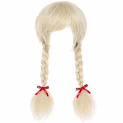Pruik Creepy doll blond