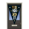 Puntvlag "You did it" zwart/goud 100 x 150cm