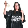 Regenponcho Ik sta al een tijdje droog zwart one size