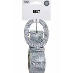 Riem - glitterzilver - 120cm