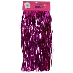 Rokje glitter folie roze one size