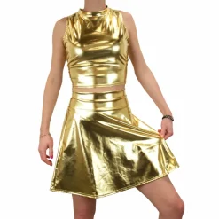 Rokje metallic goud M/L