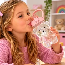 Roze waterfles beertje 1000ml