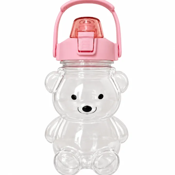 Roze waterfles beertje 1000ml