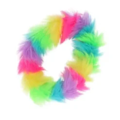 Scrunchie fluffy meerkleurig