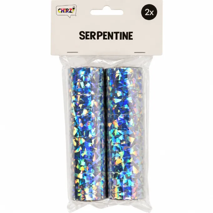 Serpentine metallic zilver 2 stuks