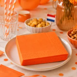 Servetten oranje 33x33 cm - 20 stuks