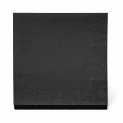 Servetten zwart 33x33 cm - 20 stuks