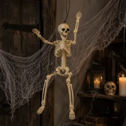 Skelet Halloween buigbaar wit