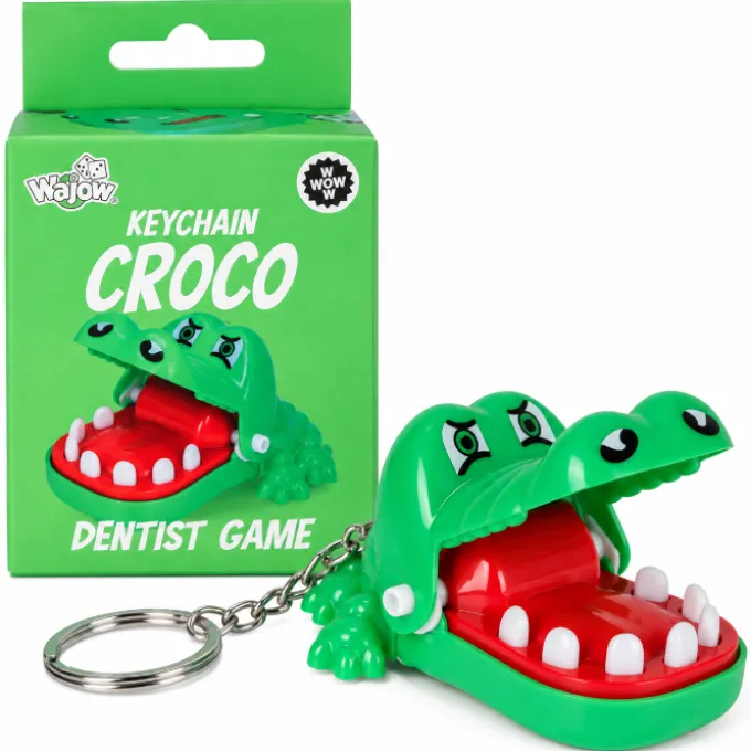 Sleutelhanger bijtende kroko groen