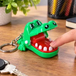 Sleutelhanger bijtende kroko groen