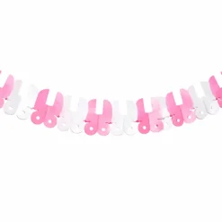 Slinger babyshower kinderwagen roze/wit meisje 3m