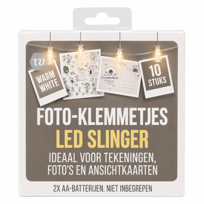Slinger foto-klemmetjes led licht 10 stuks