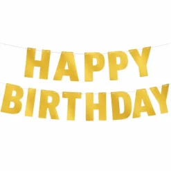 Slinger Happy birthday goud 40cm 7m