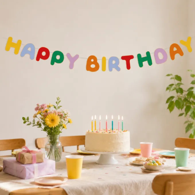 Slinger Happy Birthday personaliseerbaar (5 meter)